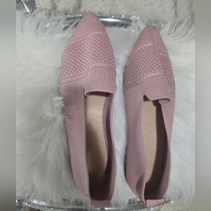 SHEIN Pink Textured Flats